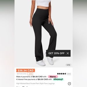 Halara Small Black Flare Leggings